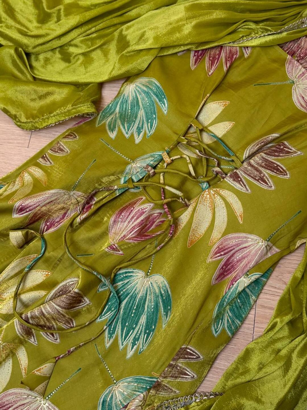 Olive Green 3pc Kurti Suit