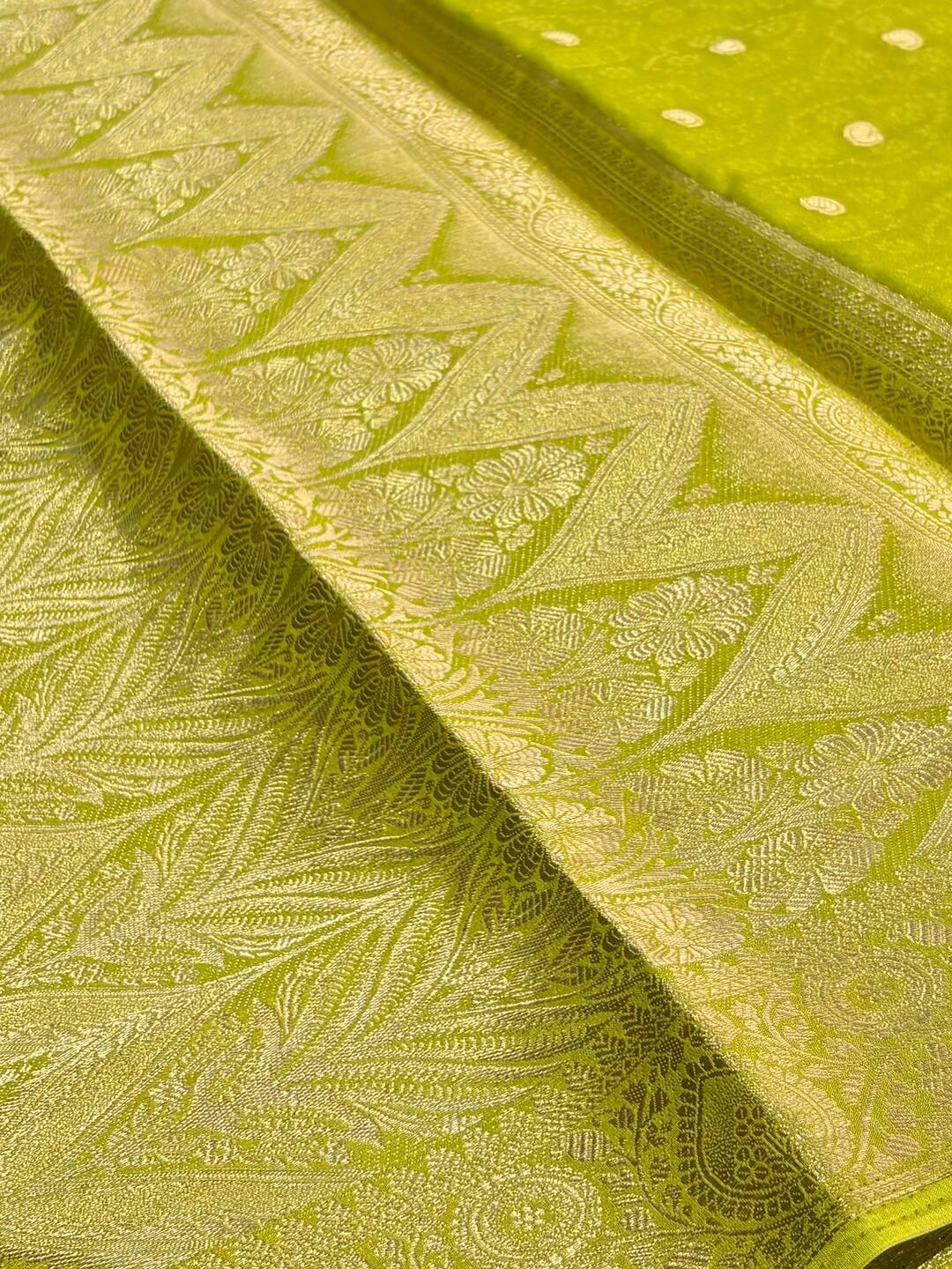 Apple Green Chiffon Saree