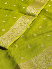 Apple Green Chiffon Saree