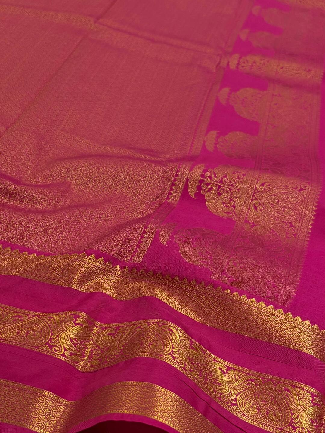 Off White Semi Kanchi Silk Saree