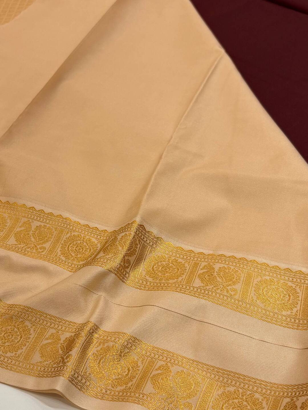 Wine Purple Semi Kanchi Silk Saree