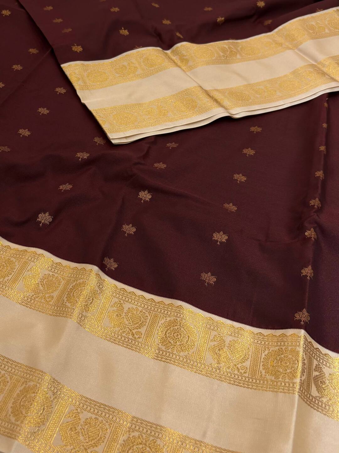 Wine Purple Semi Kanchi Silk Saree