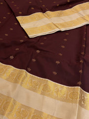Wine Purple Semi Kanchi Silk Saree