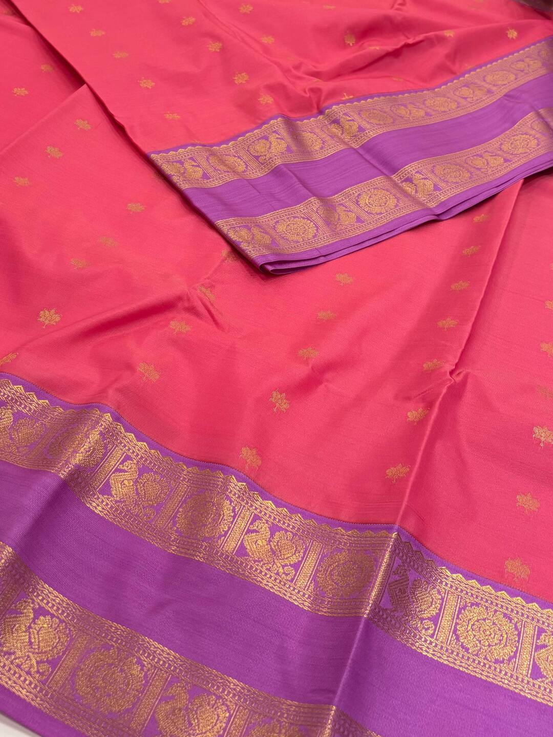 Pink Semi Kanchi Silk Saree