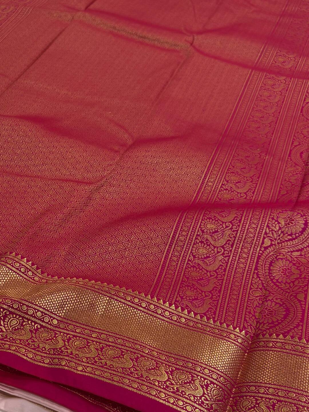 Baby Pink Semi Kanchi Silk Saree