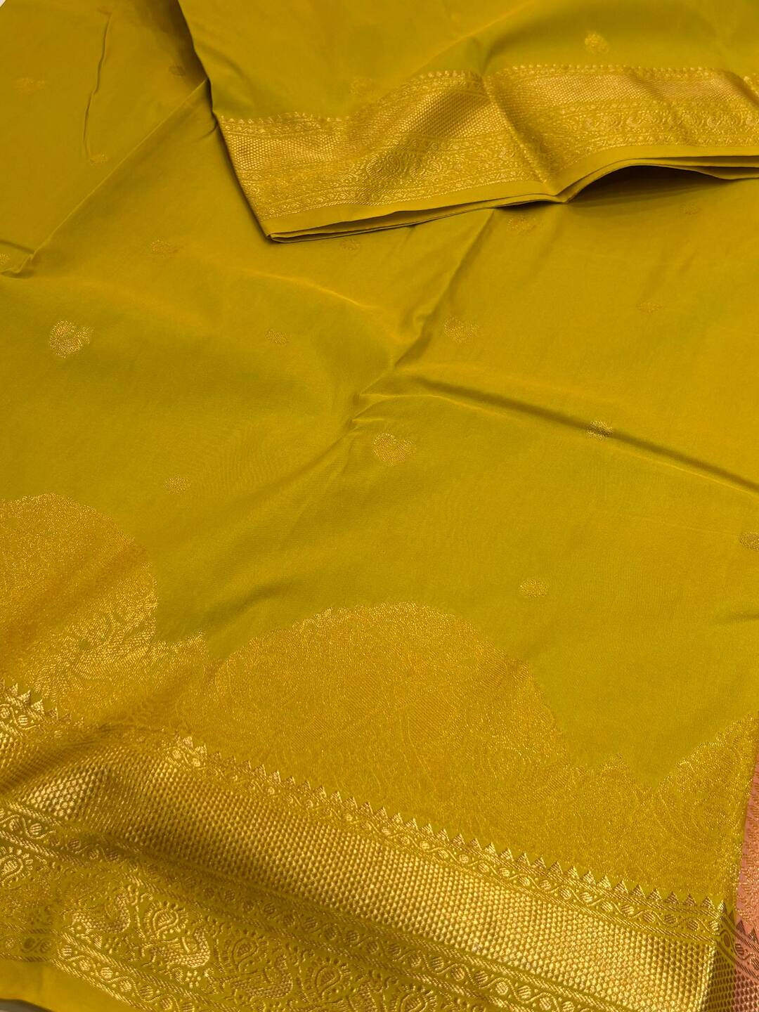 Apple Green Semi Kanchi Silk Saree