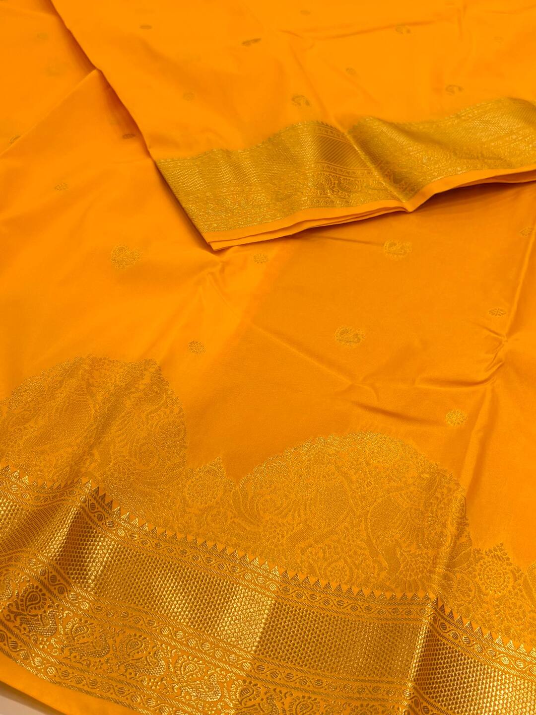 Yellow Semi Kanchi Silk Saree