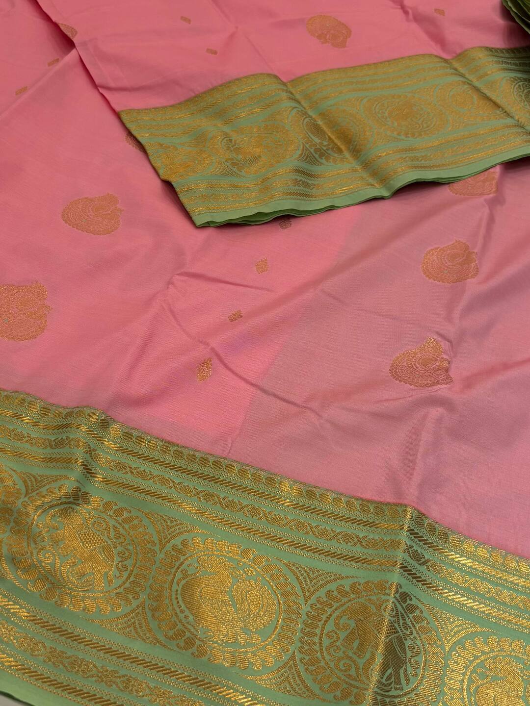 Pink Semi Kanchi Silk Saree