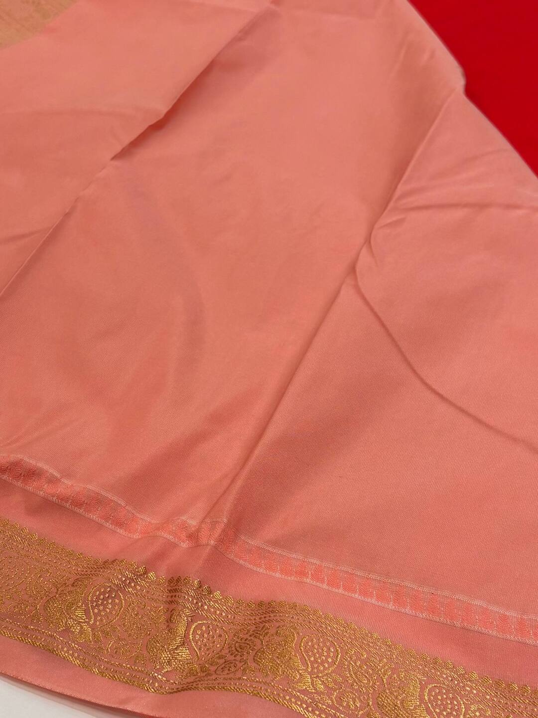 Chili Red Semi Kanchi Silk Saree