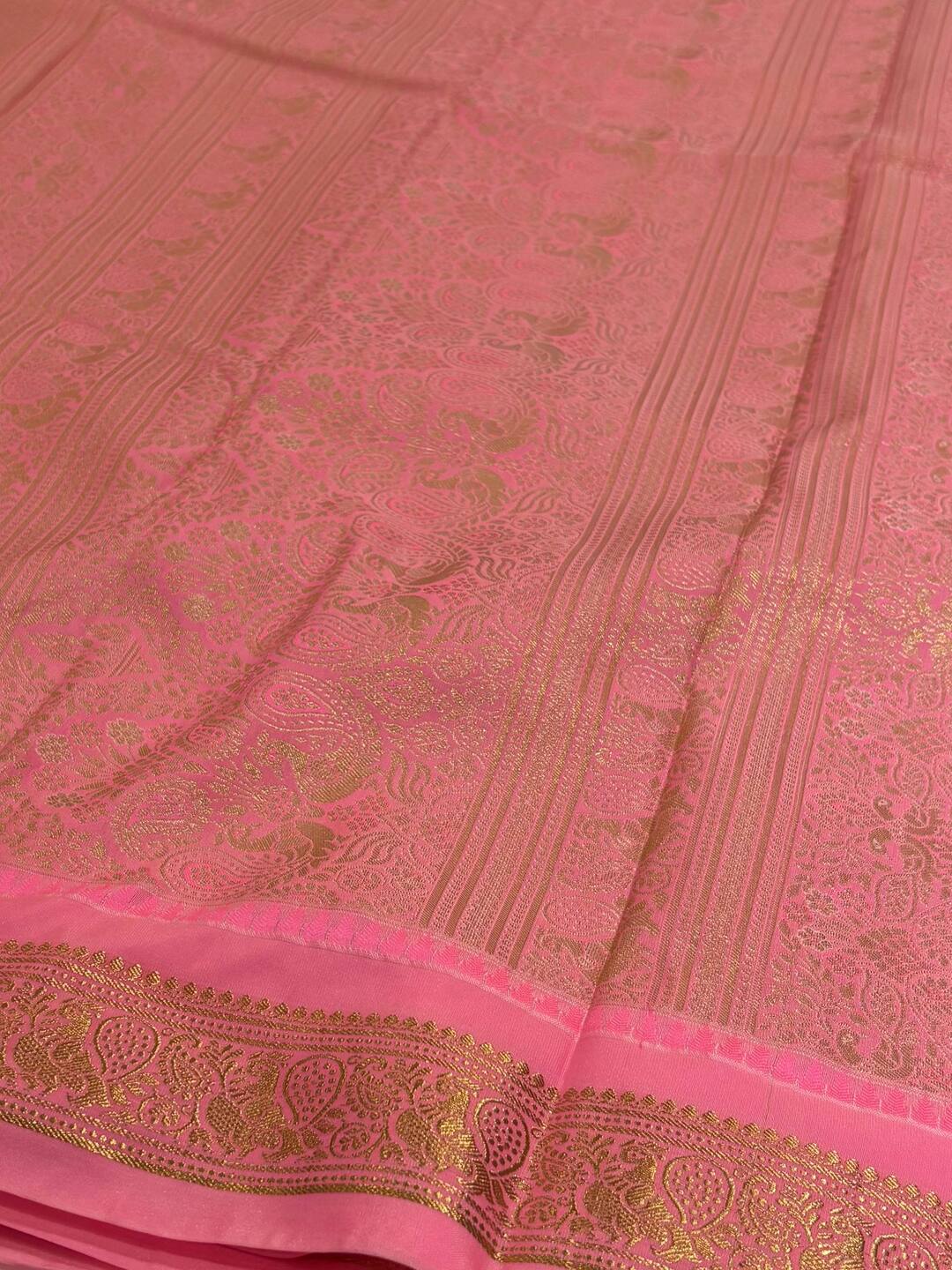 Red Semi Kanchi Silk Saree