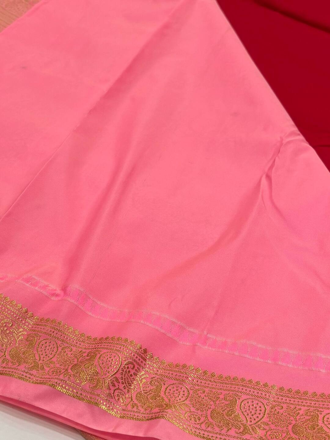 Red Semi Kanchi Silk Saree