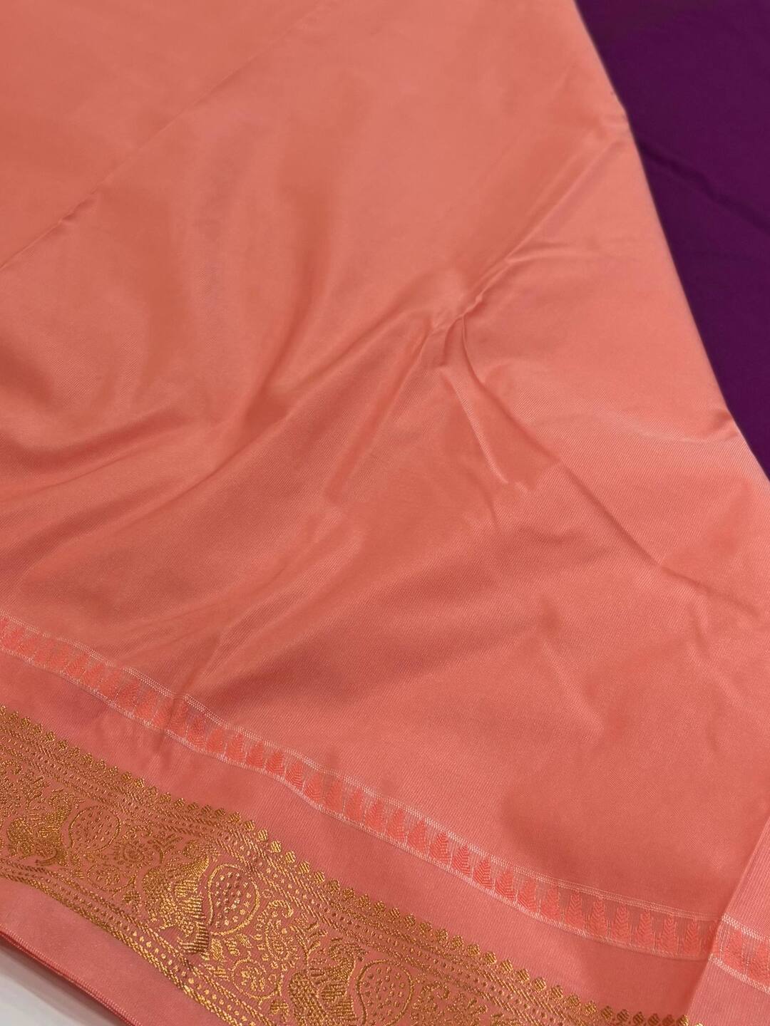 Royal Purple Semi Kanchi Silk Saree