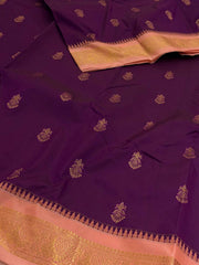 Royal Purple Semi Kanchi Silk Saree
