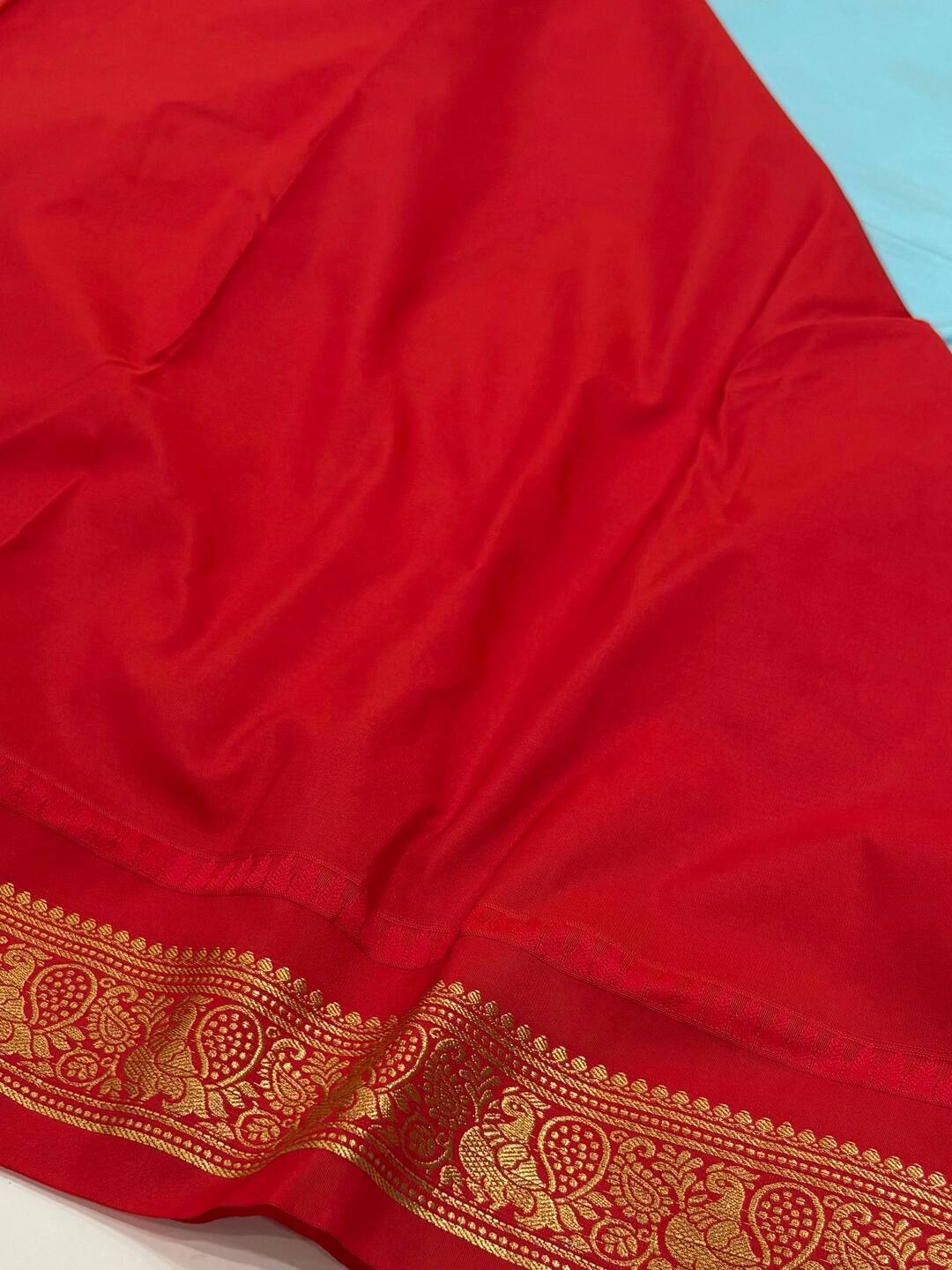 Blue Light Semi Kanchi Silk Saree