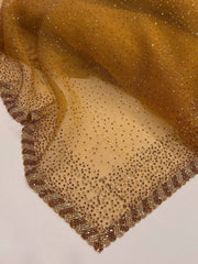 Golden Yellow Georgette Silk Saree