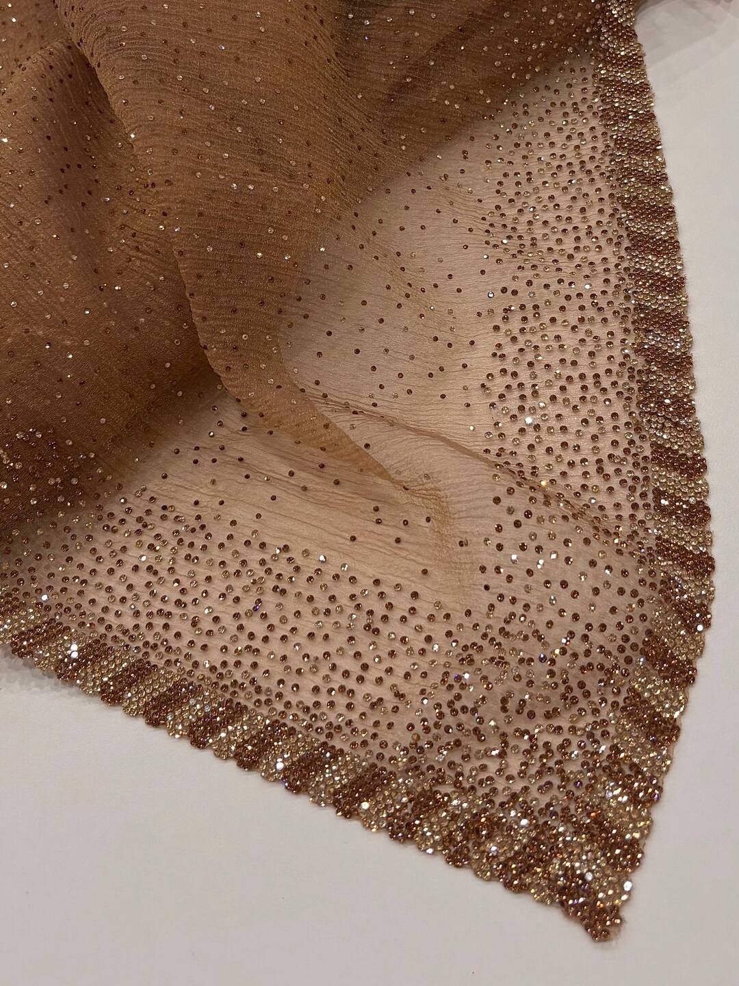 Beige Georgette Silk Saree