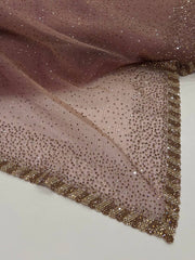 Mauve Pink Georgette Silk Saree