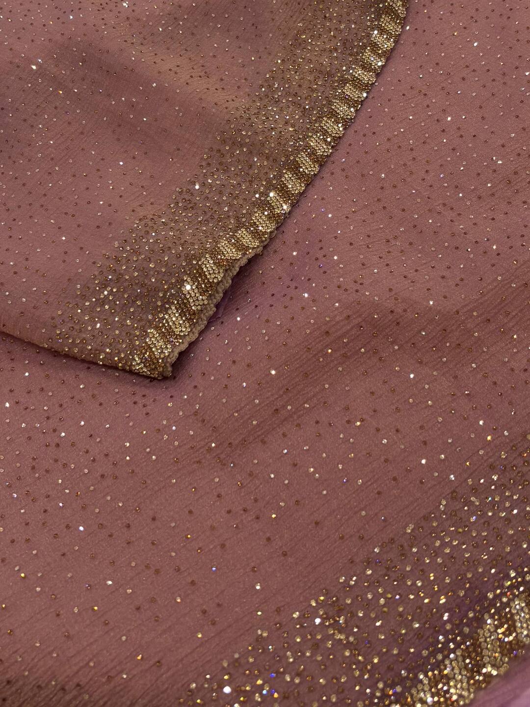 Mauve Pink Georgette Silk Saree