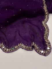 Royal Purple Georgette Silk Saree