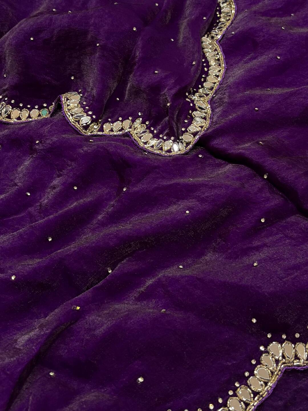 Royal Purple Georgette Silk Saree