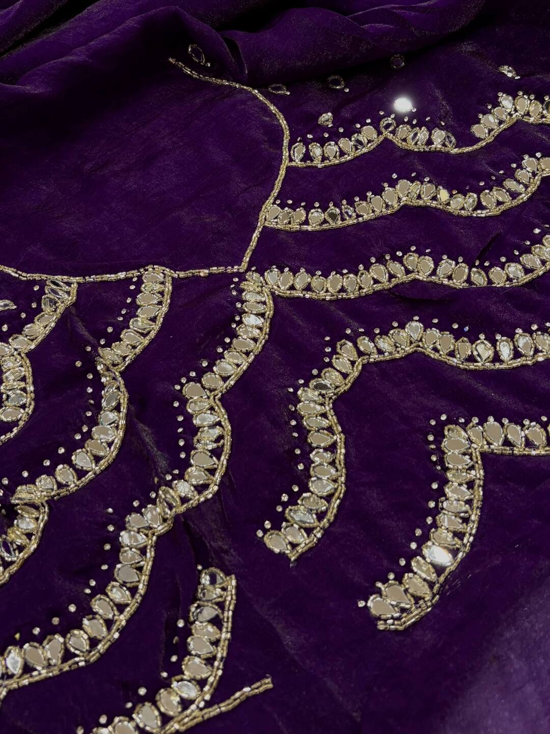 Royal Purple Georgette Silk Saree