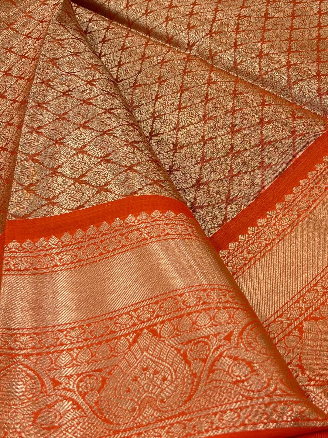Black Checked Cotton Silk Saree