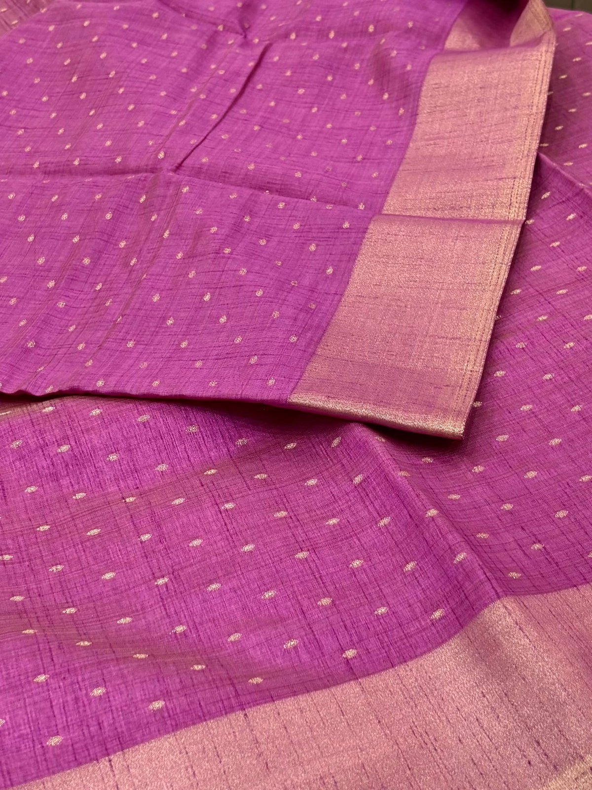 Light Purple Soft Cotton Silk Saree