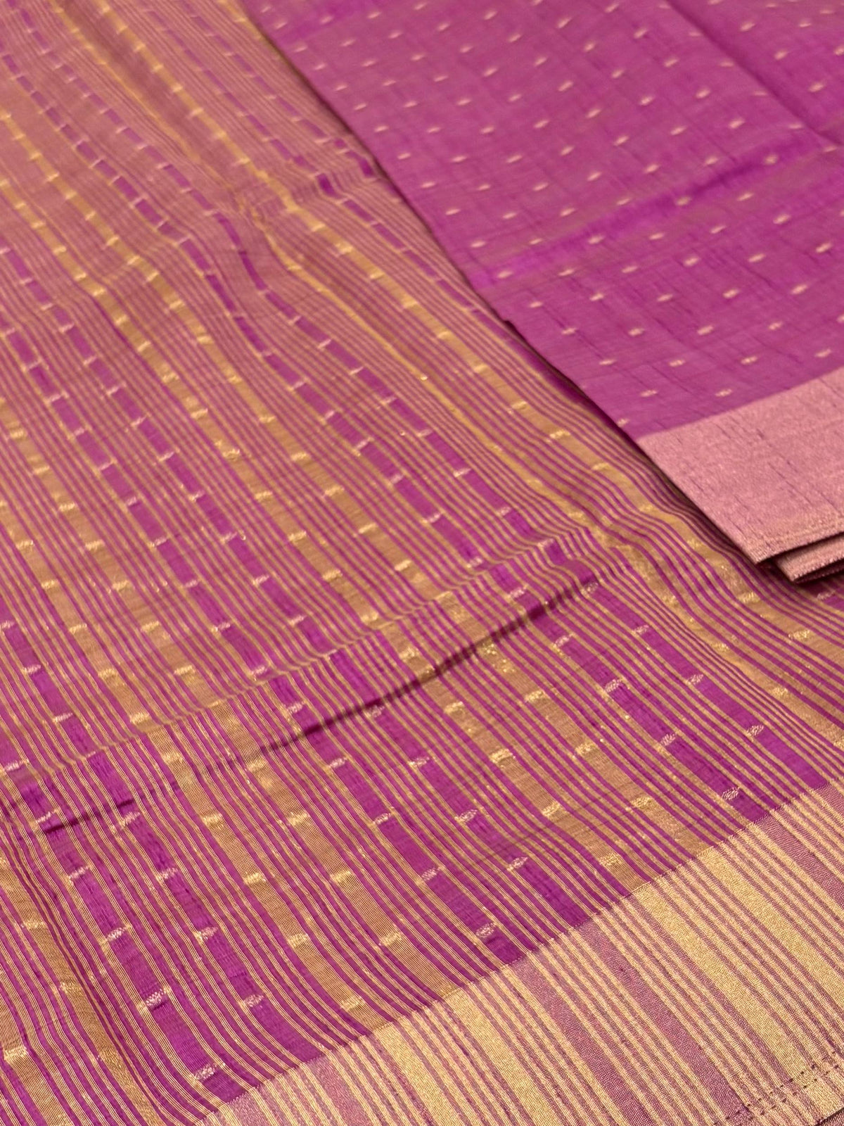 Light Purple Soft Cotton Silk Saree