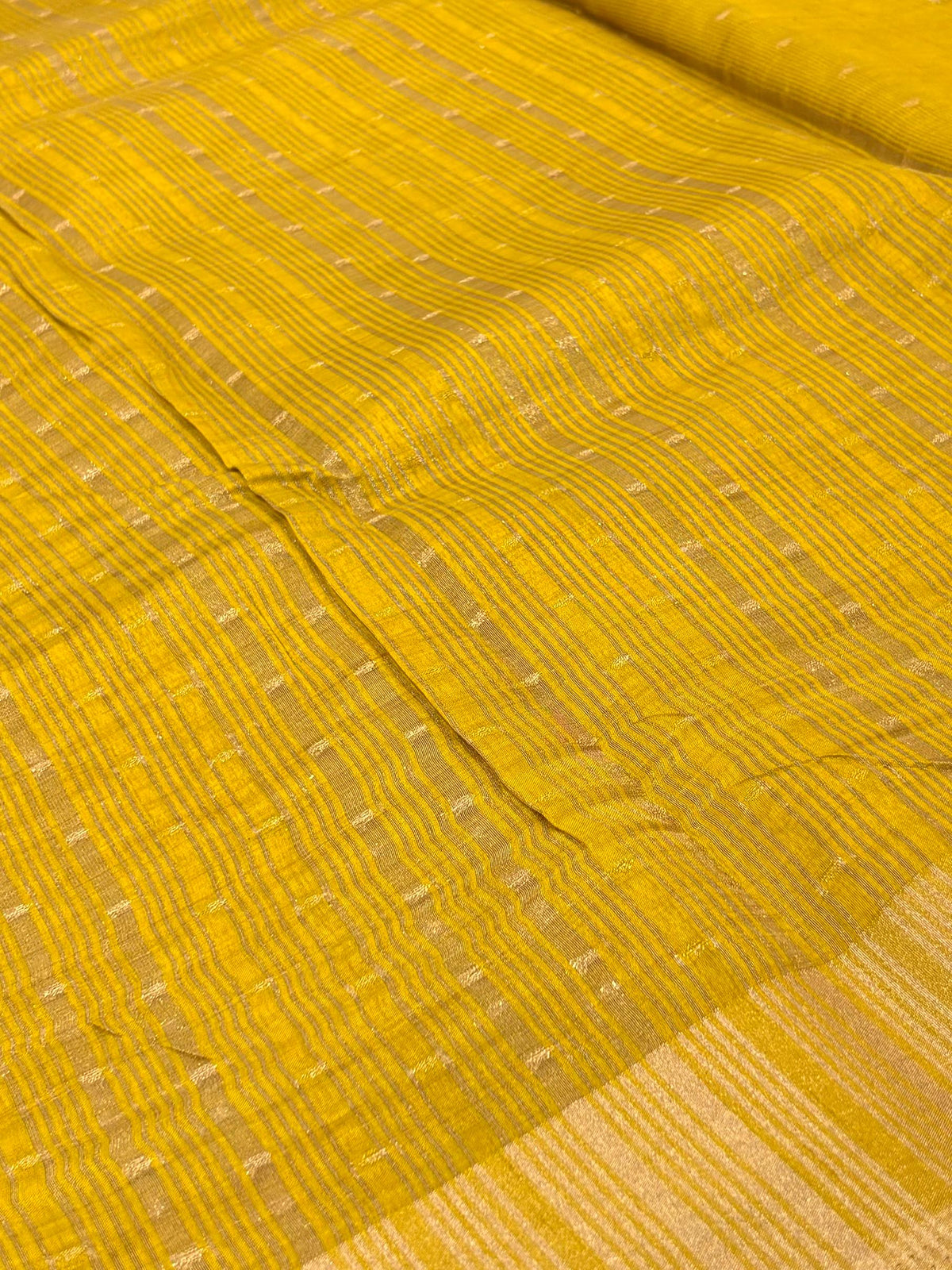 Lime Yellow Soft Cotton Silk Saree