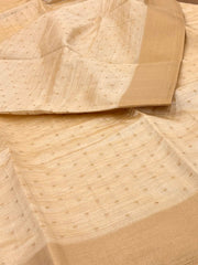 Off White Soft Cotton Silk Saree