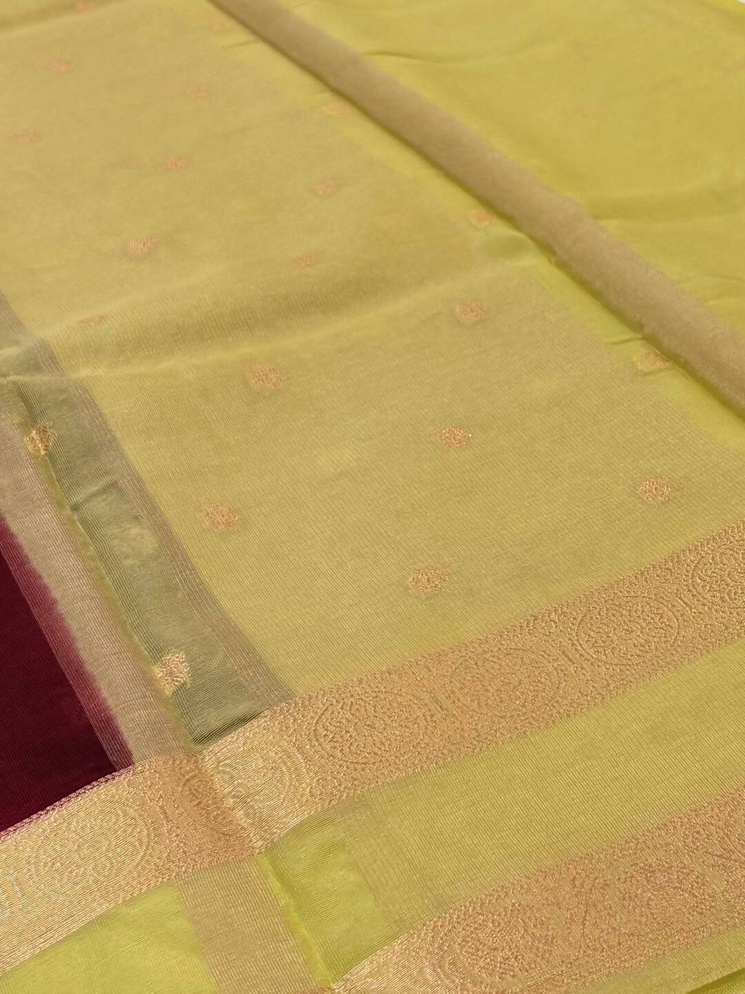 Wine Purple Banaras Cotton Silk Saree