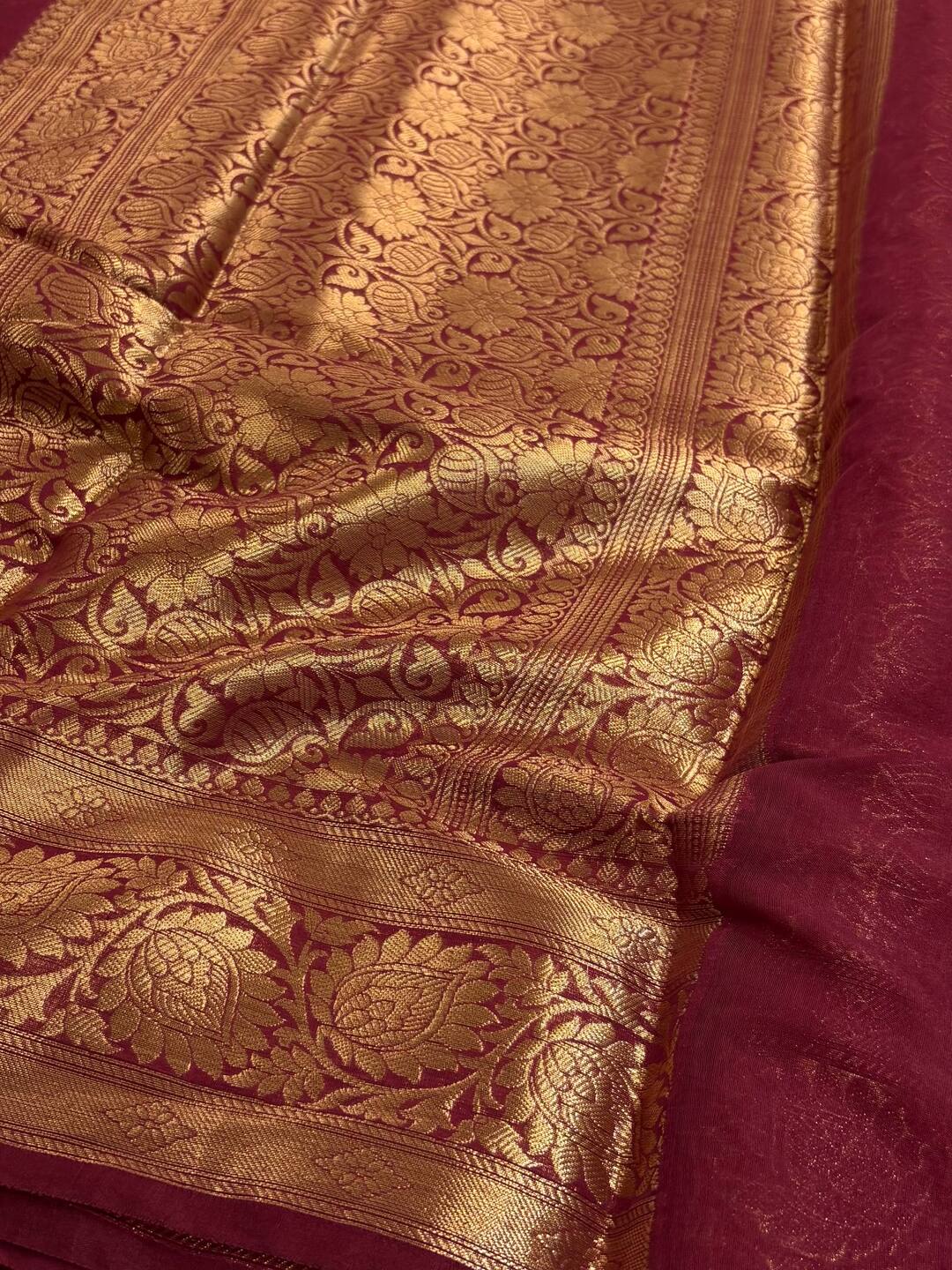 Magenta Purple Soft Cotton Silk Saree