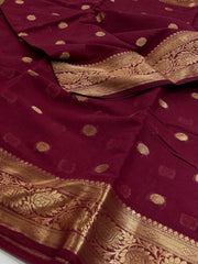 Magenta Purple Soft Cotton Silk Saree