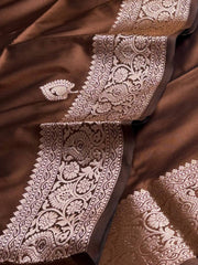 Coffee Brown Cotton Silk Saree
