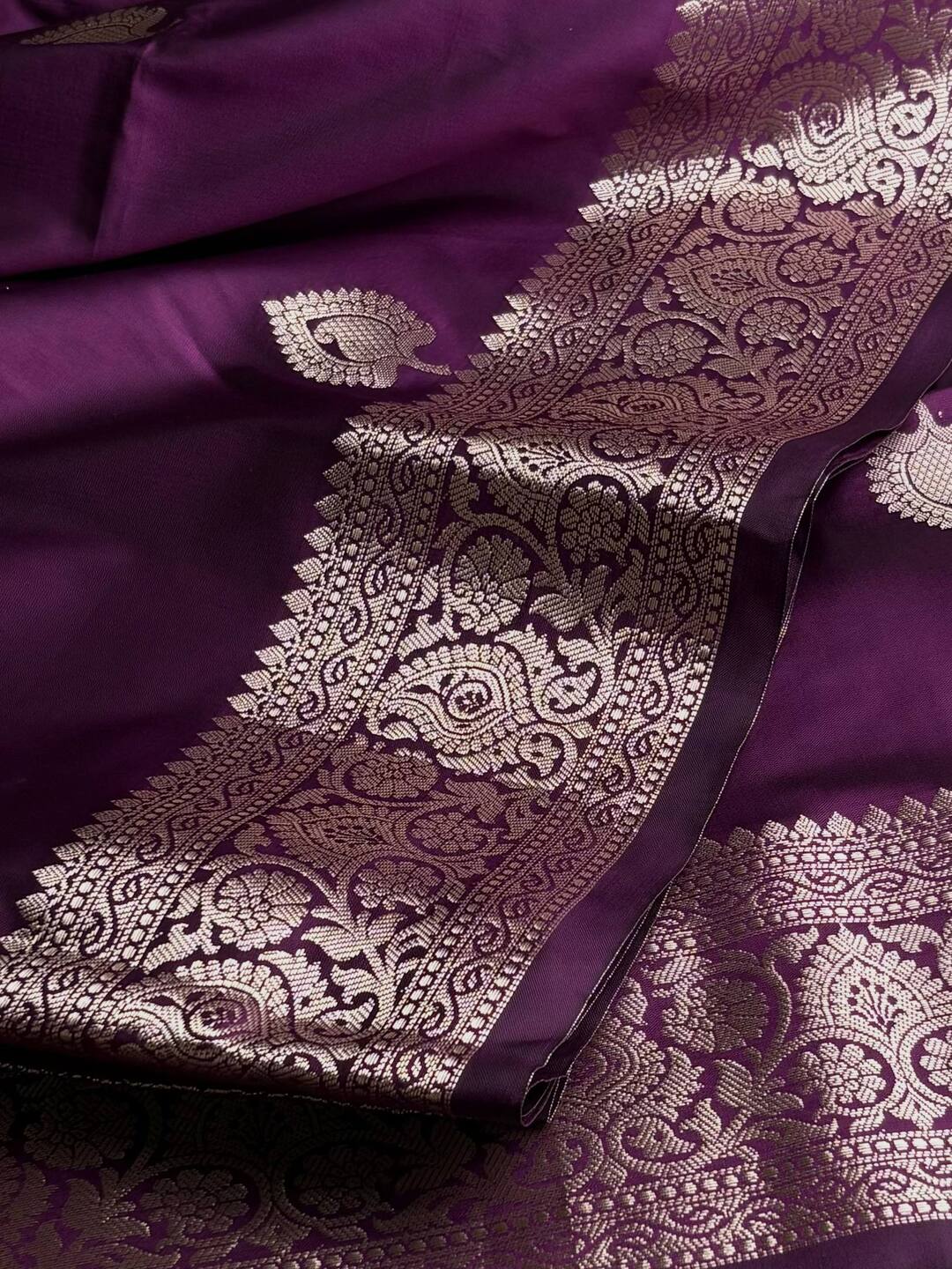 Royal Purple Cotton Silk Saree