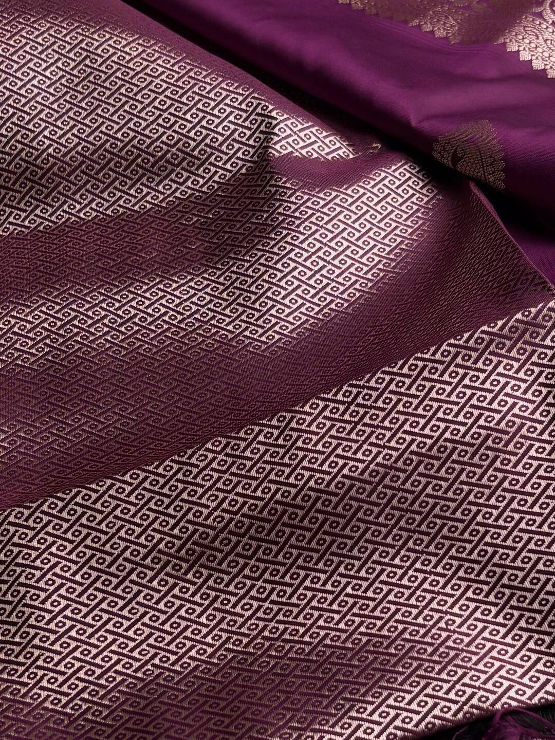 Royal Purple Cotton Silk Saree