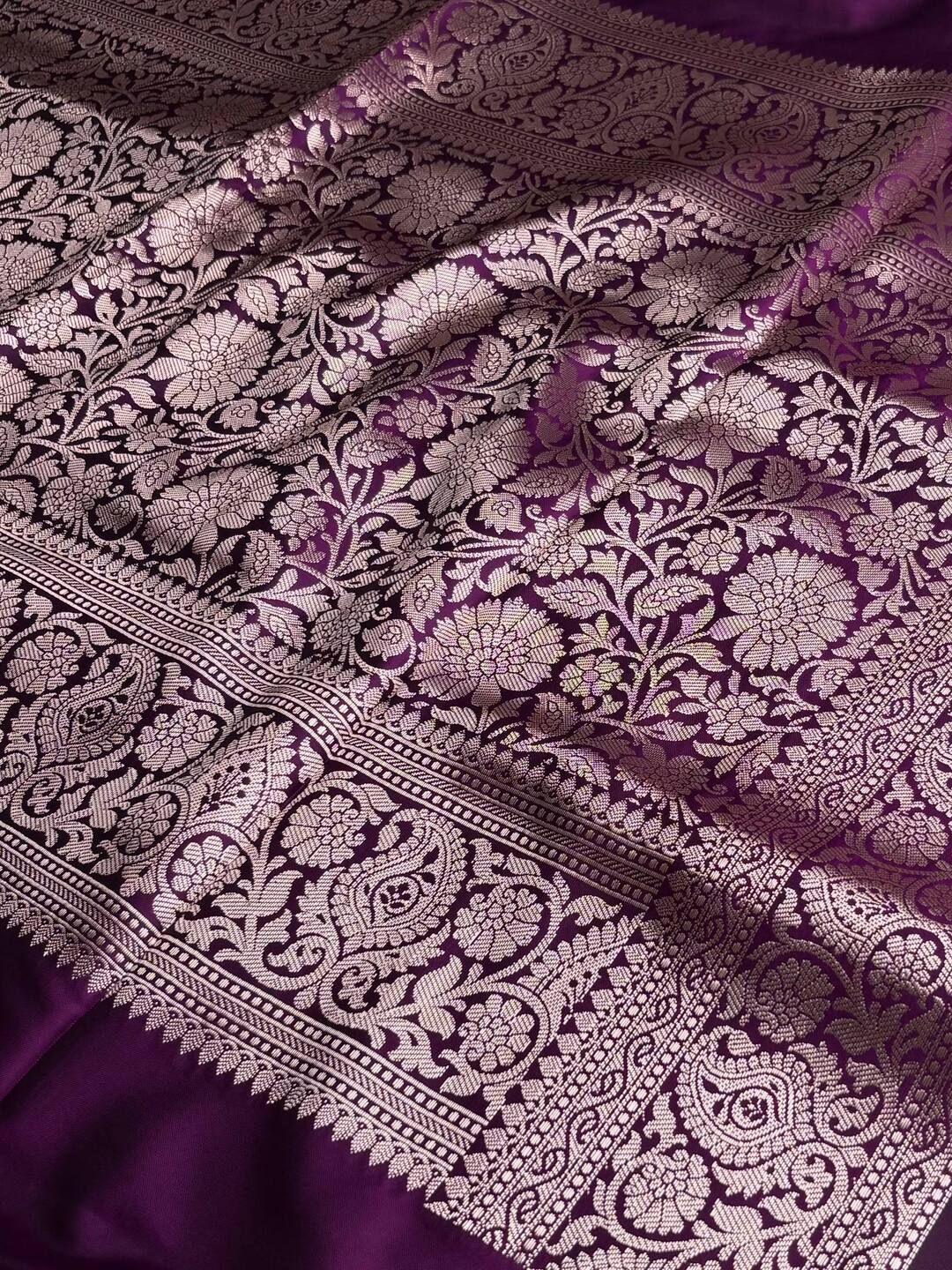Royal Purple Cotton Silk Saree