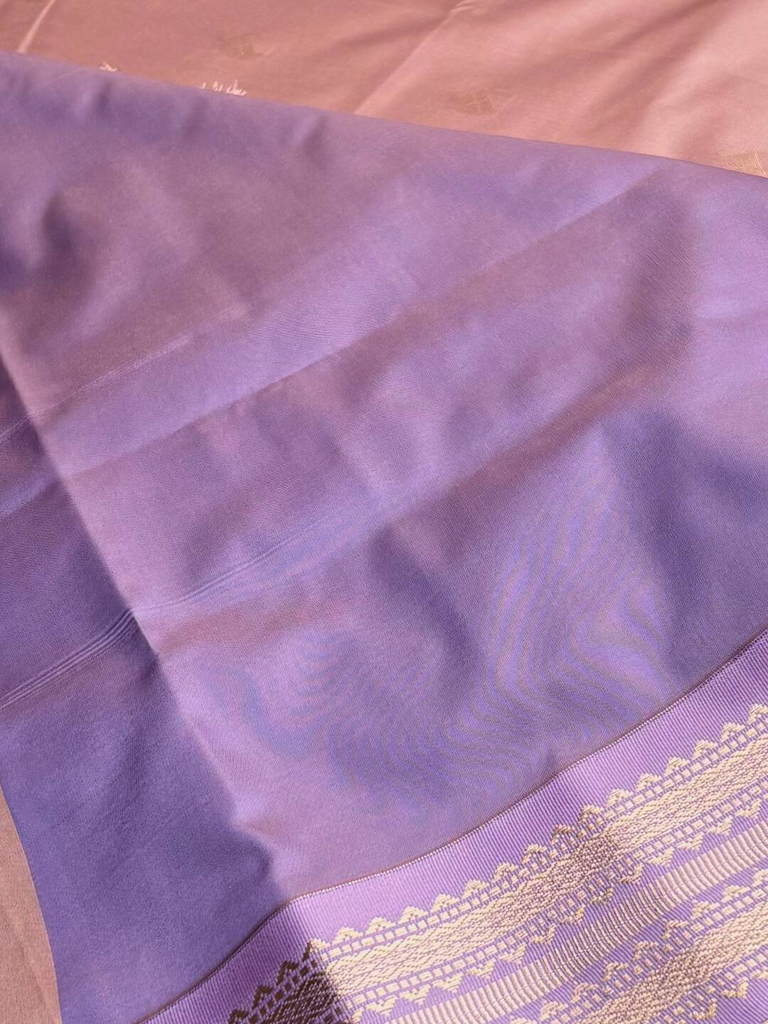 Rose Gold Cotton Silk Saree