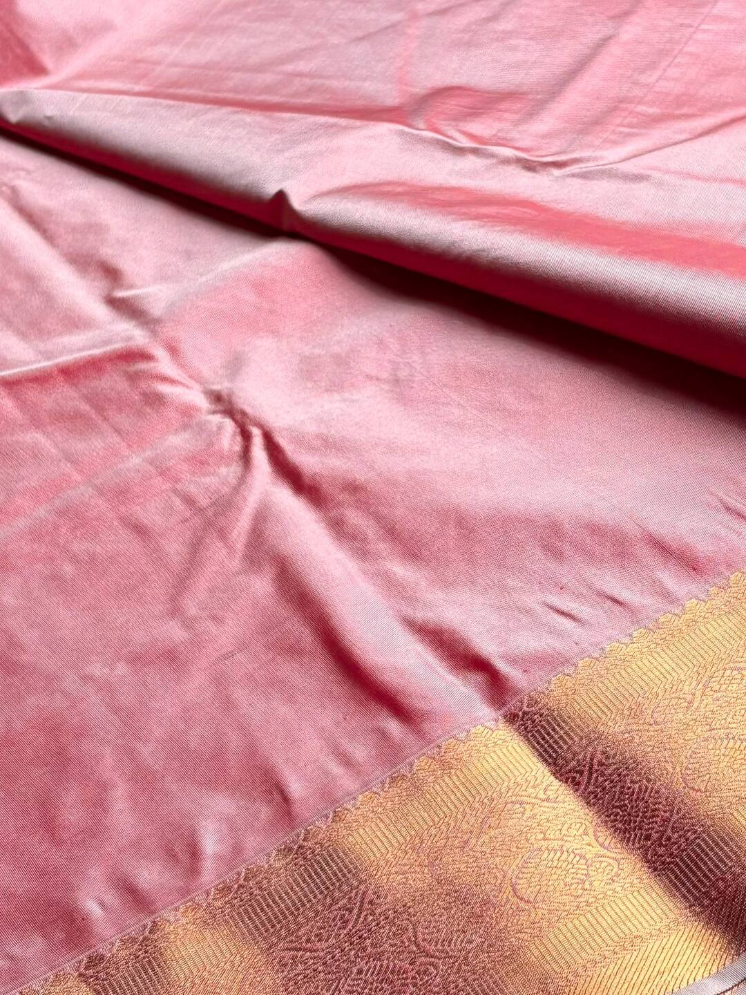 Dual Tone Purple Semi Kanchi Silk Saree