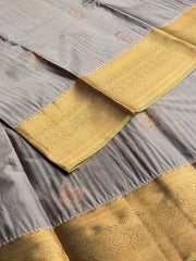 Grey Semi Kanchi Silk Saree