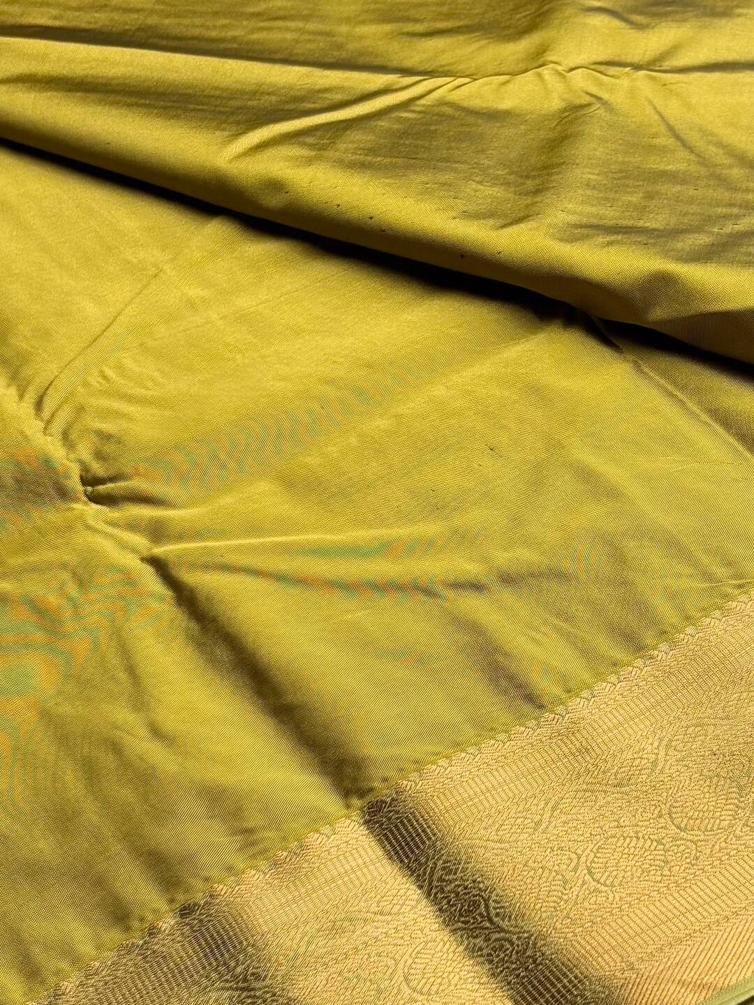 Grey Semi Kanchi Silk Saree