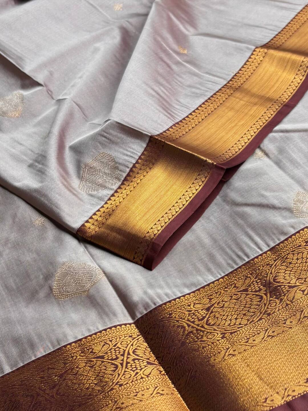 Silver Semi Kanchi Silk Saree