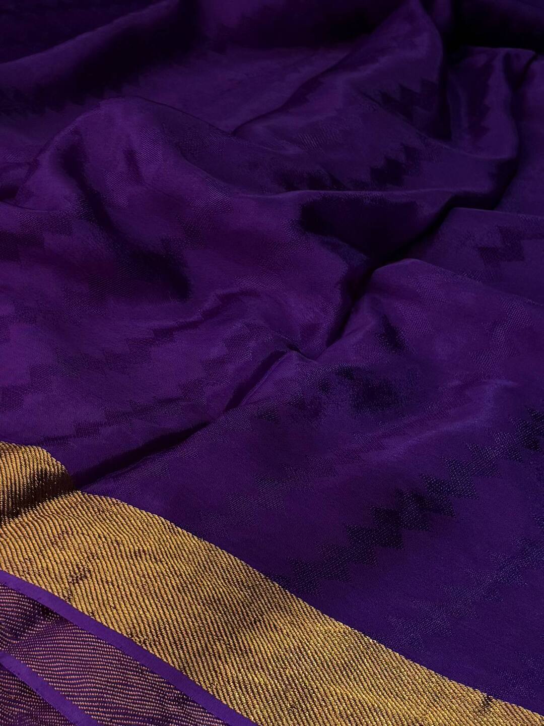 Royal Purple Chiffon Silk Saree