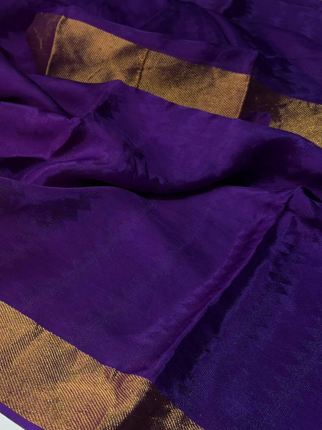 Royal Purple Chiffon Silk Saree