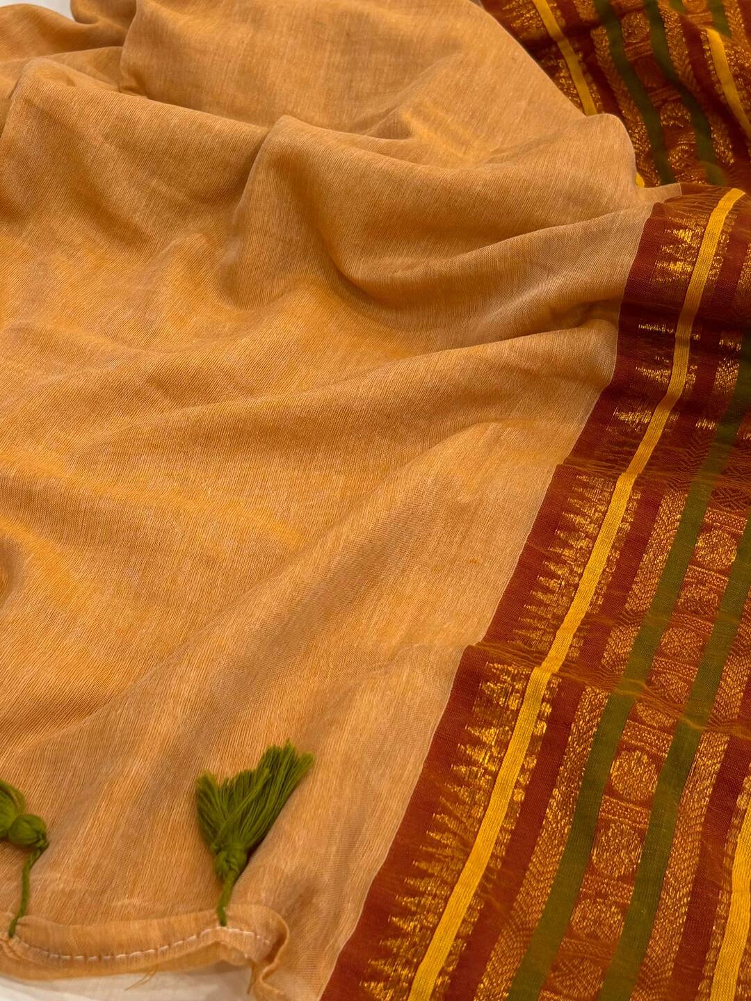 Beige  Kadhi Cotton Saree
