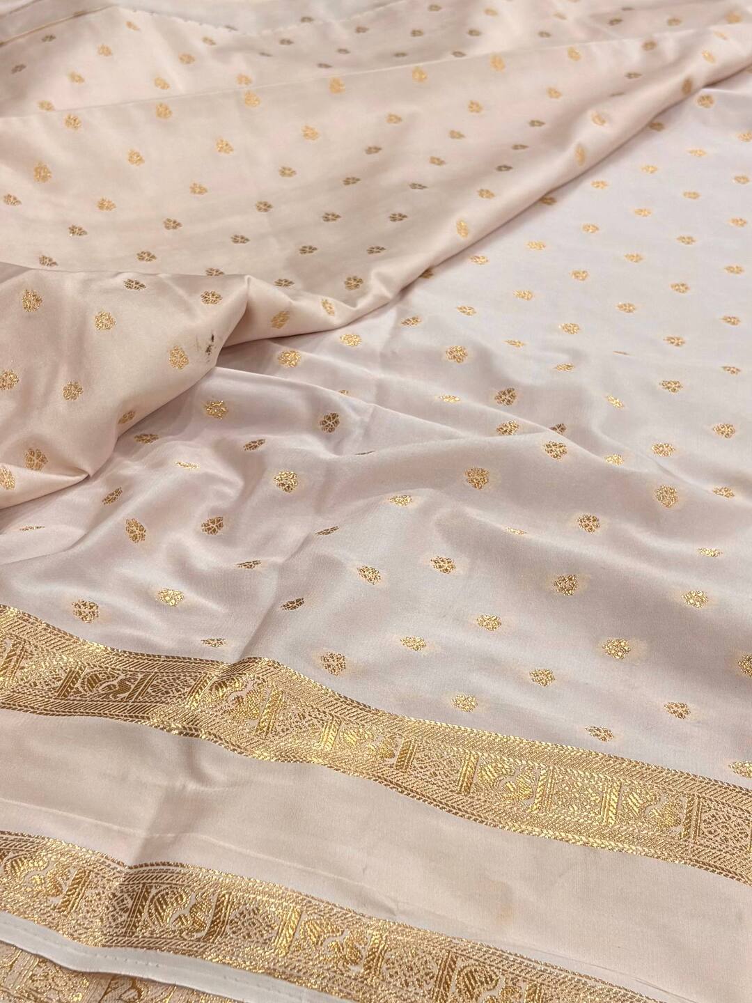 Lavender Purple Semi Mysore Saree