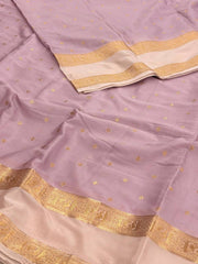 Lavender Purple Semi Mysore Saree