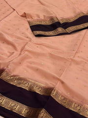 Pastel Pink Semi Mysore Saree