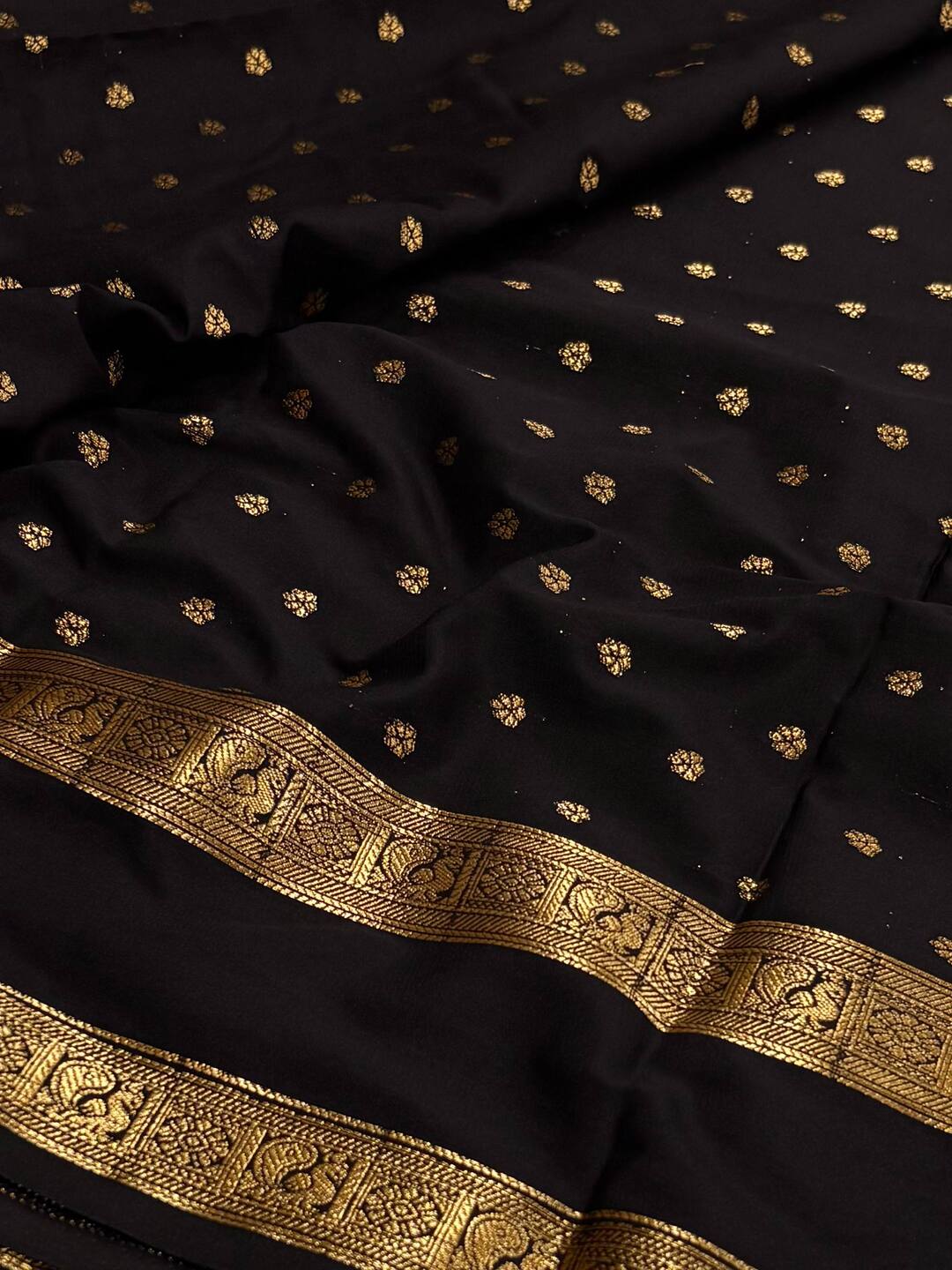 Yellow Semi Mysore Saree