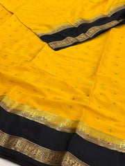 Yellow Semi Mysore Saree